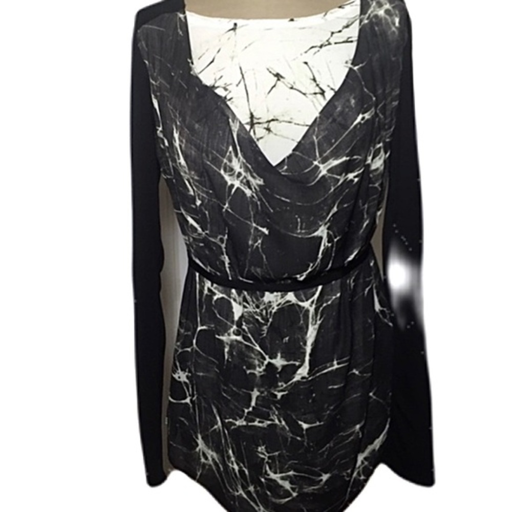 Black/Off White Mix Top - NWT